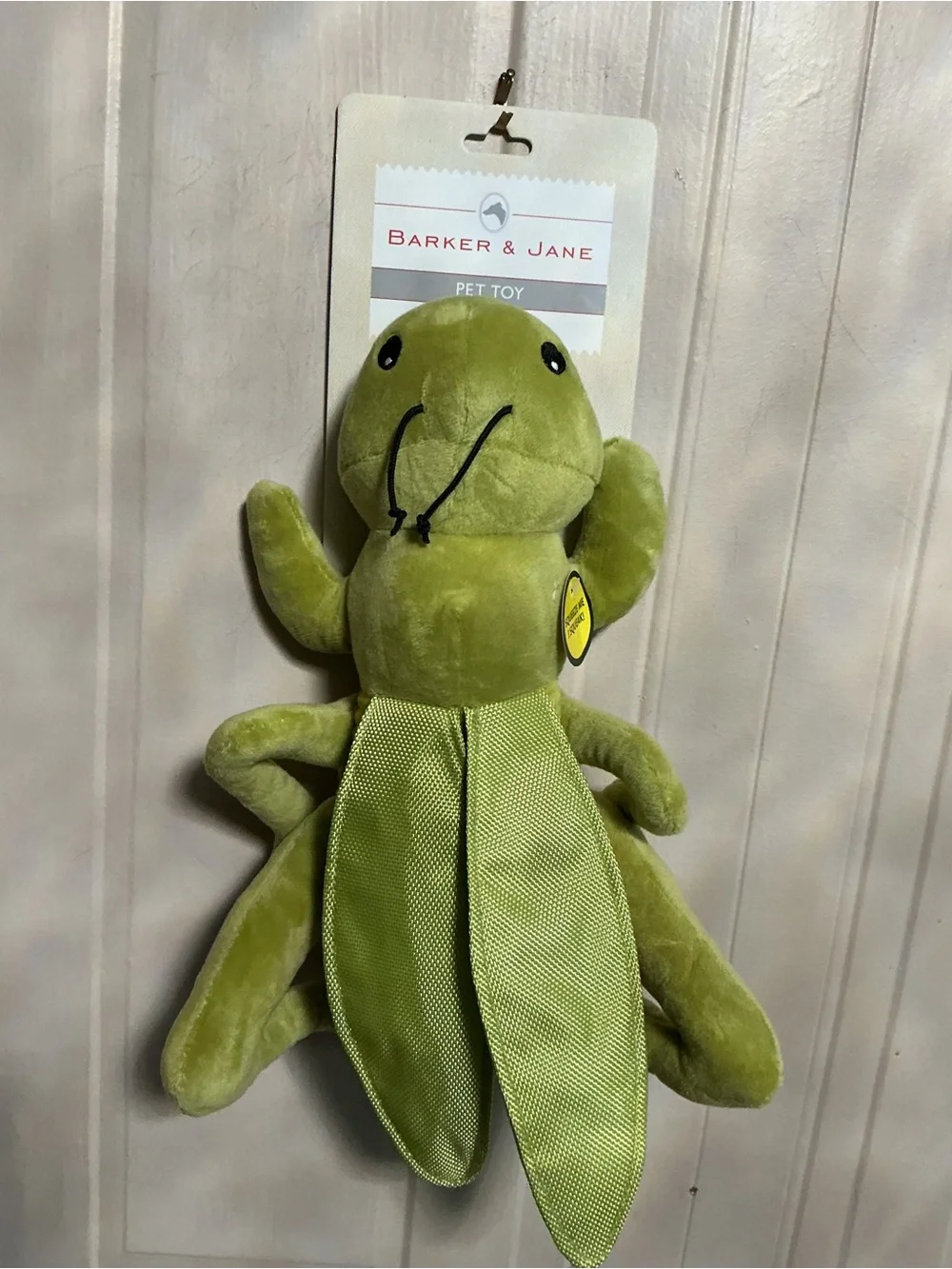Jmle Barker & Jane  Cricket Interactive Pet Toy  With Squeaker Squeaker 13”